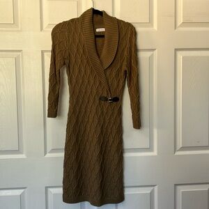 Calvin Klein Brown Medium Cable Knit Dress